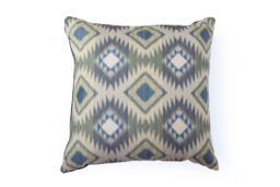 Southwestern Pillow Cover Blue Green Cotton Blend - thumbnail 1