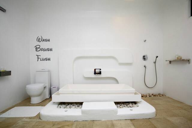 Wash Brush Flush Vinyl Wall Decal - Bathroom Decal - Rules - image 1