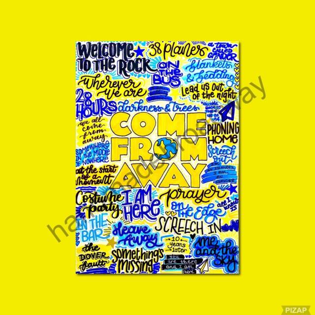 Come From Away - Musical Theatre Poster, Broadway Wall Art, Lover Gift, Music Home Decor - image 1
