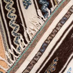 Large Moroccan Wool Rug 4x9 Ft, Berber Glaoui Kilim, High Atlas Tribal - thumbnail 4
