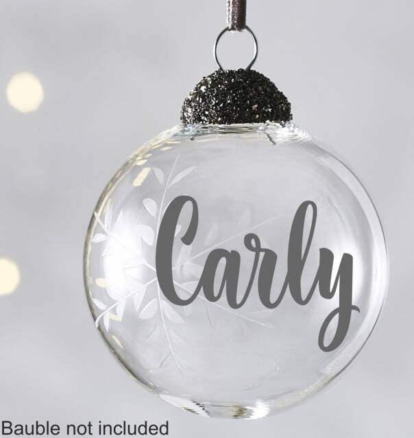 Name Sticker For Christmas Bauble - Personalised Sticker, Custom Holiday Decoration, Ornaments, Cute Festive Gift Idea - image 1