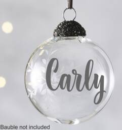 Personalized Christmas Bauble Name Sticker - Diy Holiday Ornament