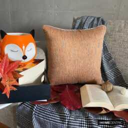 "Jacquard Silk Orange Couch Pillow Cover 16""x16" - thumbnail 3