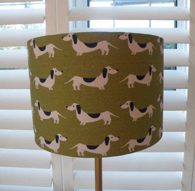 Dachshund/Sausage Dog Fabric Lampshade With Choice Of Fabric & Liner - Handmade - image 1