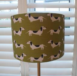 Dachshund/Sausage Dog Fabric Lampshade With Choice Of Fabric & Liner - Handmade - thumbnail 1