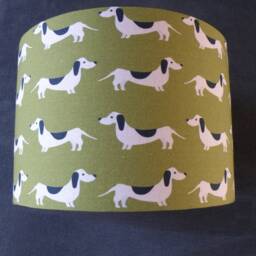 Dachshund/Sausage Dog Fabric Lampshade With Choice Of Fabric & Liner - Handmade - thumbnail 2