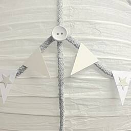 Grey Star Themed Hot Air Balloon Nursery Light Shade - thumbnail 2