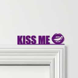 Door Topper Kiss Me Lettering Lips Various Colours Top Of Decorative Sign - Novelty Wall Decor, Frame Art, Art - thumbnail 4