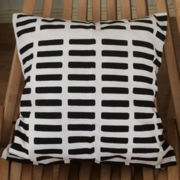 Alvar Aalto Siena Fabric Pillow Case , Many Sizes, Finland, Black & White, Artek - thumbnail 3