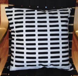 Alvar Aalto Siena Fabric Pillow Case , Many Sizes, Finland, Black & White, Artek - thumbnail 1