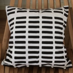 Alvar Aalto Siena Fabric Pillow Case , Many Sizes, Finland, Black & White, Artek - thumbnail 2
