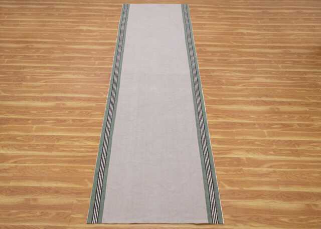 Handmade Block Printed Cotton Runner Rug - Boho Kilim Carpet - image 1