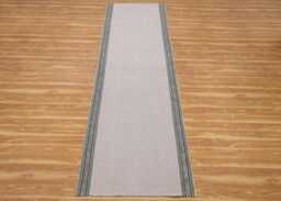 Handmade Block Printed Cotton Runner Rug - Boho Kilim Carpet - thumbnail 1