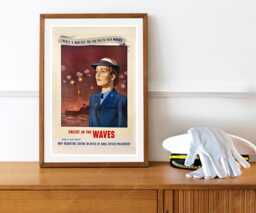 Reprint Of A Vintage Female Us Navy Waves Recruiting Poster - Man-Sized Job - thumbnail 1