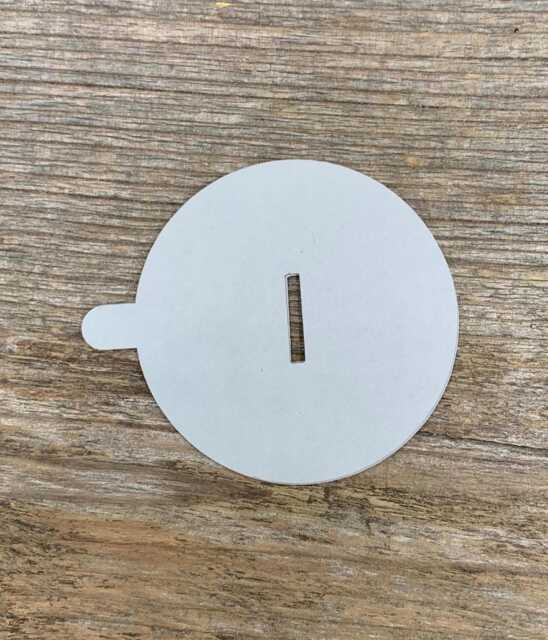 Gray Paper Candle Dust Cover With Wooden Wick Slot - image 1