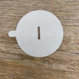 Gray Paper Candle Dust Cover With Wooden Wick Slot - thumbnail 3