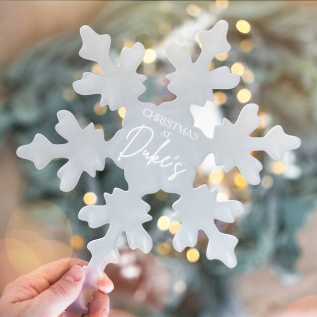 Personalised Christmas Tree Topper Ideas Personalized Family Decorations Snowflake For - image 1