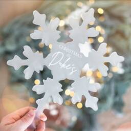 Personalised Christmas Tree Topper Ideas Personalized Family Decorations Snowflake For
