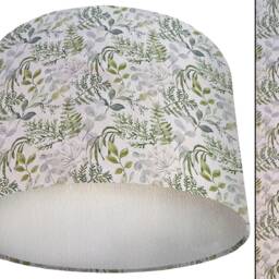 Handmade Botanical Lampshade Pastel Leaves, Metallic Interior - thumbnail 3