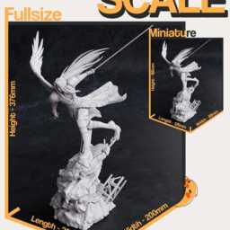 Sephiroth-Final Fantasy 7 3D Printed Figure 110 Scale - thumbnail 3