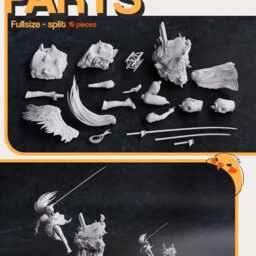 Sephiroth-Final Fantasy 7 3D Printed Figure 110 Scale - thumbnail 2