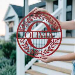 Custom Metal Monogram Wall Art, Personalized Initial Letter Sign, Family Name Home Decor - thumbnail 2