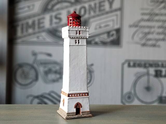 Blavandshuk, Denmark Handmade Ceramic Lighthouse Decor Gifts Candle Holder. Unique Gift. Ceramic Souvenir. Christmas Gifts. Made in Suvena - image 1