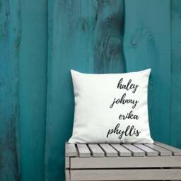 Family Names Throw Pillows - Personalized Name Cushion Covers Custom Pillowcases Mom Birthday Gift Mother's Day Gifts For Grandma - thumbnail 2