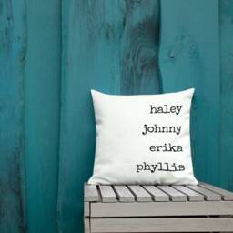 Family Names Throw Pillows - Personalized Name Cushion Covers Custom Pillowcases Mom Birthday Gift Mother's Day Gifts For Grandma - thumbnail 3