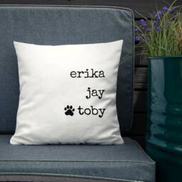 Family Names Throw Pillows - Personalized Name Cushion Covers Custom Pillowcases Mom Birthday Gift Mother's Day Gifts For Grandma - thumbnail 1
