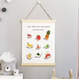 Fruit Of The Spirit Wall Art, Kids Bible Verse Wall Art, Fun Prints, Room Christian Kids Artwork, Art - thumbnail 3