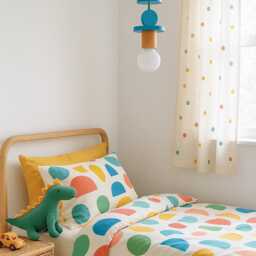 Cute Lamp Shade For Wooden Nursery Decor, Charming Hanging Playful Kids' Room Decor - thumbnail 3