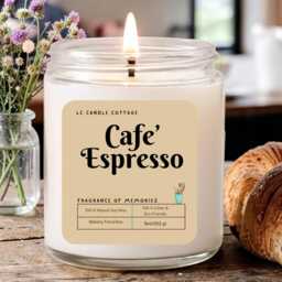 Handmade Cafe Espresso Soy Candle - Eco-Friendly Coffee Scented Bliss - thumbnail 1