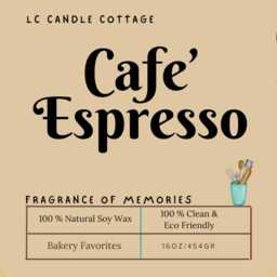 Handmade Cafe Espresso Soy Candle - Eco-Friendly Coffee Scented Bliss - thumbnail 4