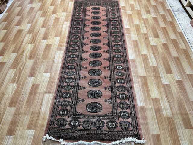 2.6x7.5 Hot Pink Color Bokhara Rug - Runner Hallway Stairs Bukhara Living Room Woolen Afghan - image 1