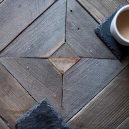 Reclaimed Wood Square Coffee Or Lamp Table. Hand Made Rustic Pattern Design - thumbnail 4