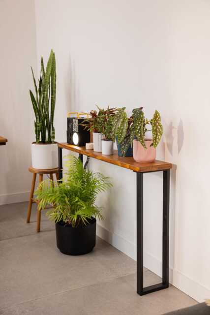 Radiator Shelf. Wooden Console Table For Narrow Hallway. Rustic Handmade To Order With Steel Legs & Solid Wood. Custom Sizes & Finishes - image 1