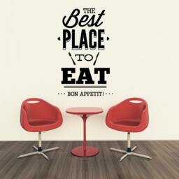 The Best Place To Eat Bon App??tit Food Quote Wall Decal - Vinyl Car Id003 - thumbnail 1