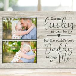 Custom Gift For Dad, Personalised Daddy Photo Frame Woodblock, Gift, Dad Fathers Day, New - thumbnail 2