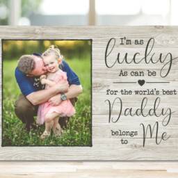 Custom Gift For Dad, Personalised Daddy Photo Frame Woodblock, Gift, Dad Fathers Day, New - thumbnail 3