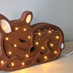 Handmade Wooden Deer Night Light - Led Lamp - thumbnail 3