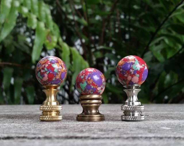 Small Colorful Lamp Finial, Kids Room - image 1