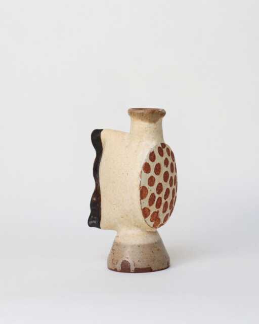 Sculptural Vase - B/Kodomari Ryo /Contemporary Geometric Primitivism Ceramic Art Sculpture - image 1