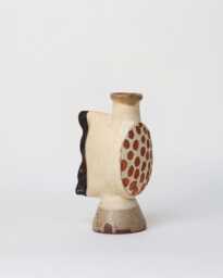 Sculptural Vase - B/Kodomari Ryo /Contemporary Geometric Primitivism Ceramic Art Sculpture