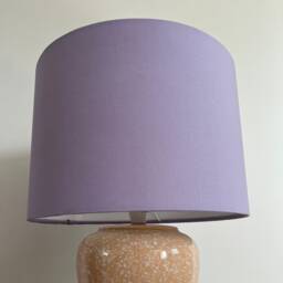 Lilac Cotton Drum Lampshade, Purple Ceiling Light Shade - thumbnail 3