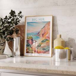 Big Sur Travel Poster Print California Art Gift Wall Artwork - thumbnail 3