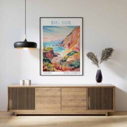 Big Sur Travel Poster Print California Art Gift Wall Artwork - thumbnail 2