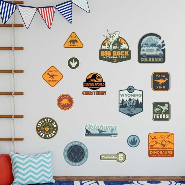 Jurassic Chaos Theory Wall Sticker - Icons Set Art - image 1