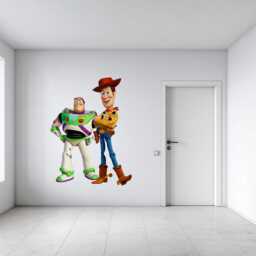 Buzz Lightyear & Woody Character Pose Wall Decal Toy Story Nursery Decor - thumbnail 2