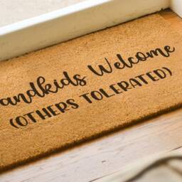 Grandkids Welcome Others Tolerated Mat - Funny Custom Door Home Decor Grandparent Gift Ideas Gifts For Him Her - thumbnail 2